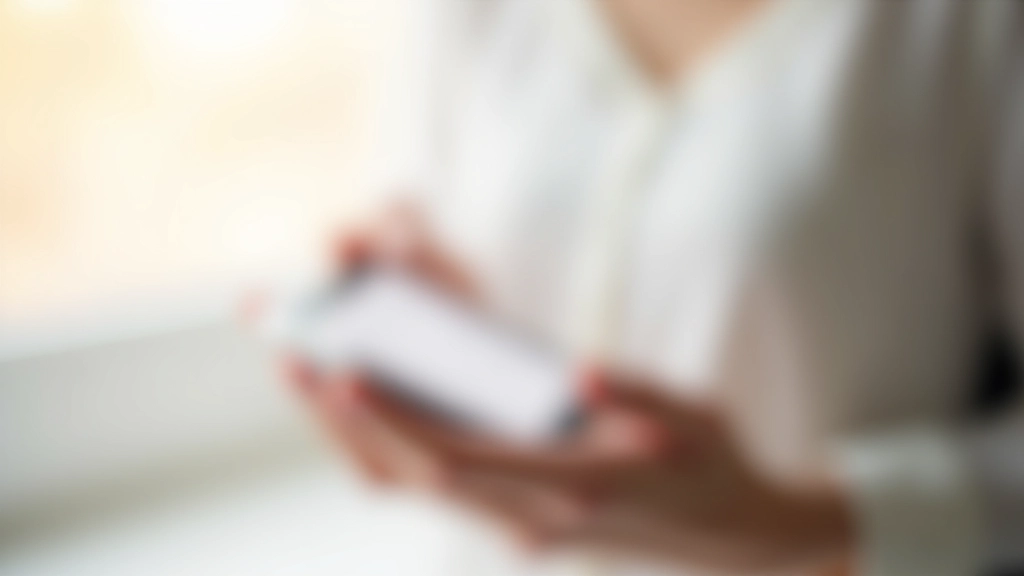 Person's hand holding smartphone with expense tracking app open showing budget allocation pie chart